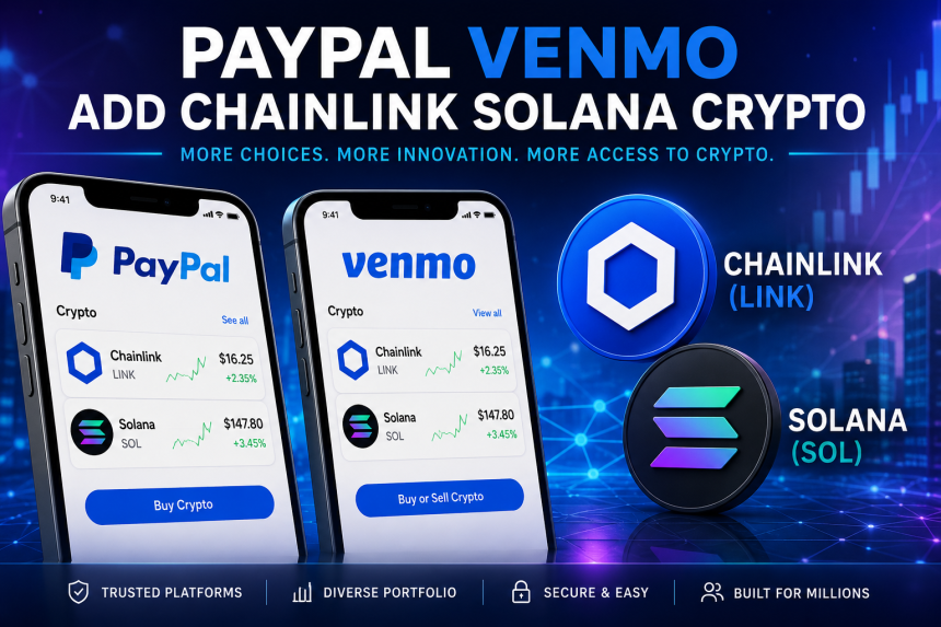 paypal venmo add chainlink solana crypto