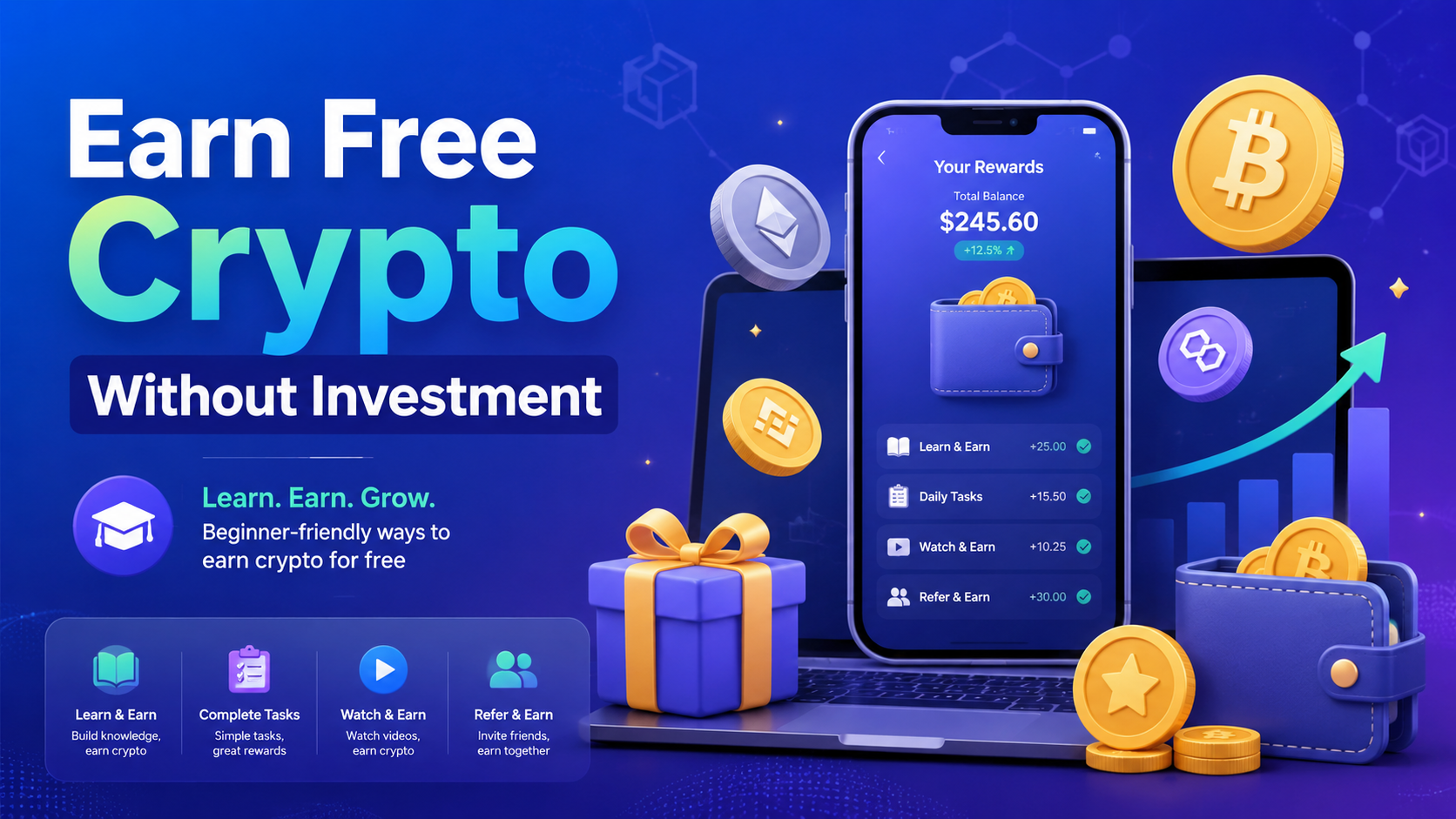 earn free crypto without investment